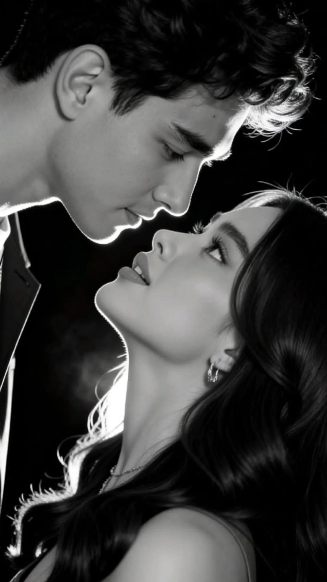 The Silhouette of Desire: A Monochrome Rim-Lit Romance