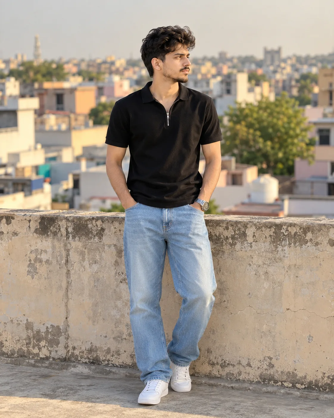 Exact Prompt Create an ultra-realistic, high-resolution cinematic outdoor portrait based exactly on the uploaded reference image.