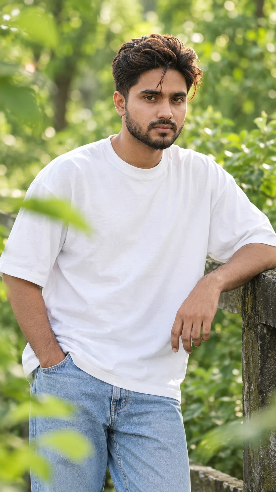 Exact Prompt Create an ultra-realistic, high-resolution cinematic outdoor portrait based exactly on the uploaded reference image.
