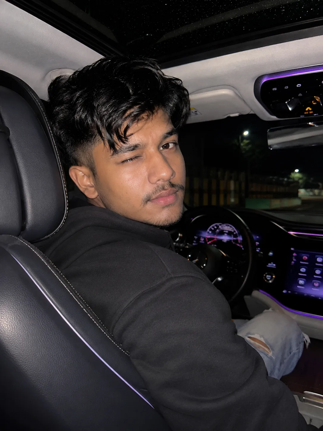Luxury car drive