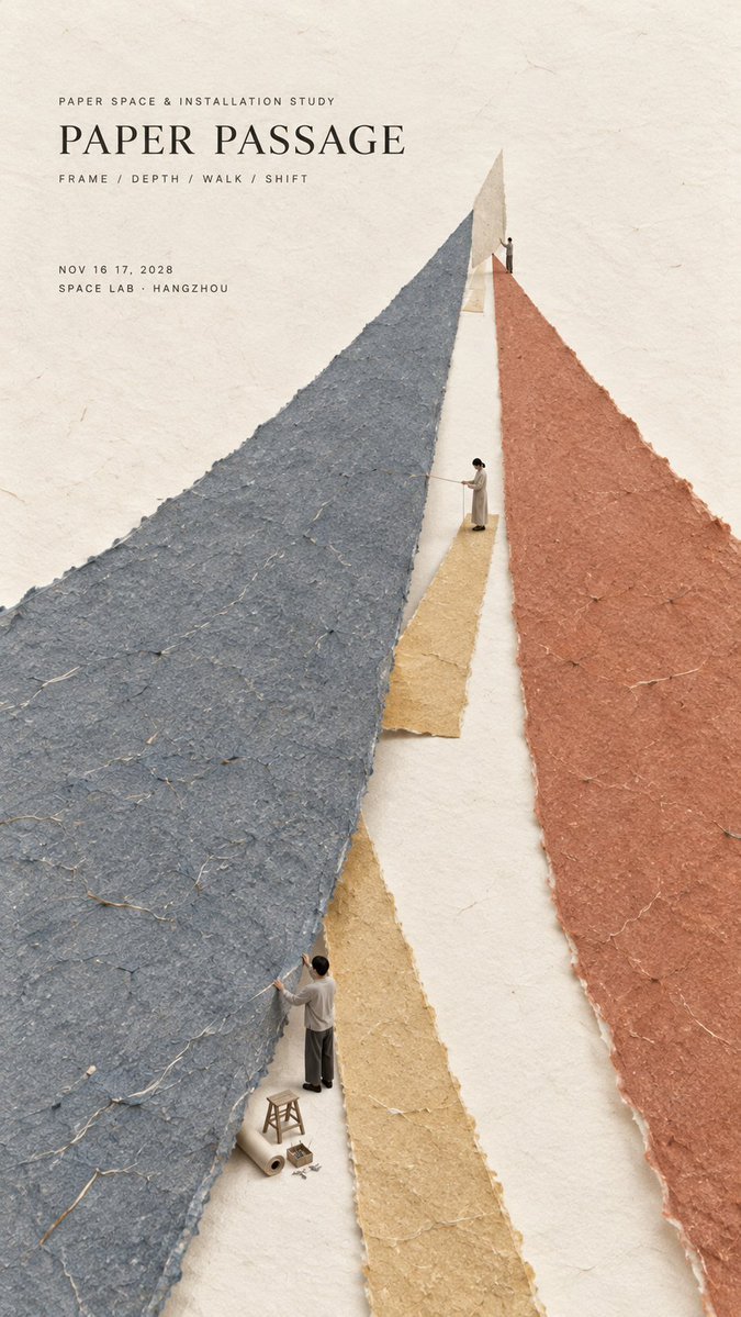 Paper art with perspective