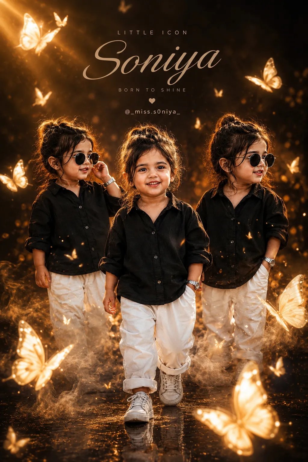 TRANDING BABY PRONT- ⤵️ Add soft glowing butterflies flying around the composition with subtle motion effect.