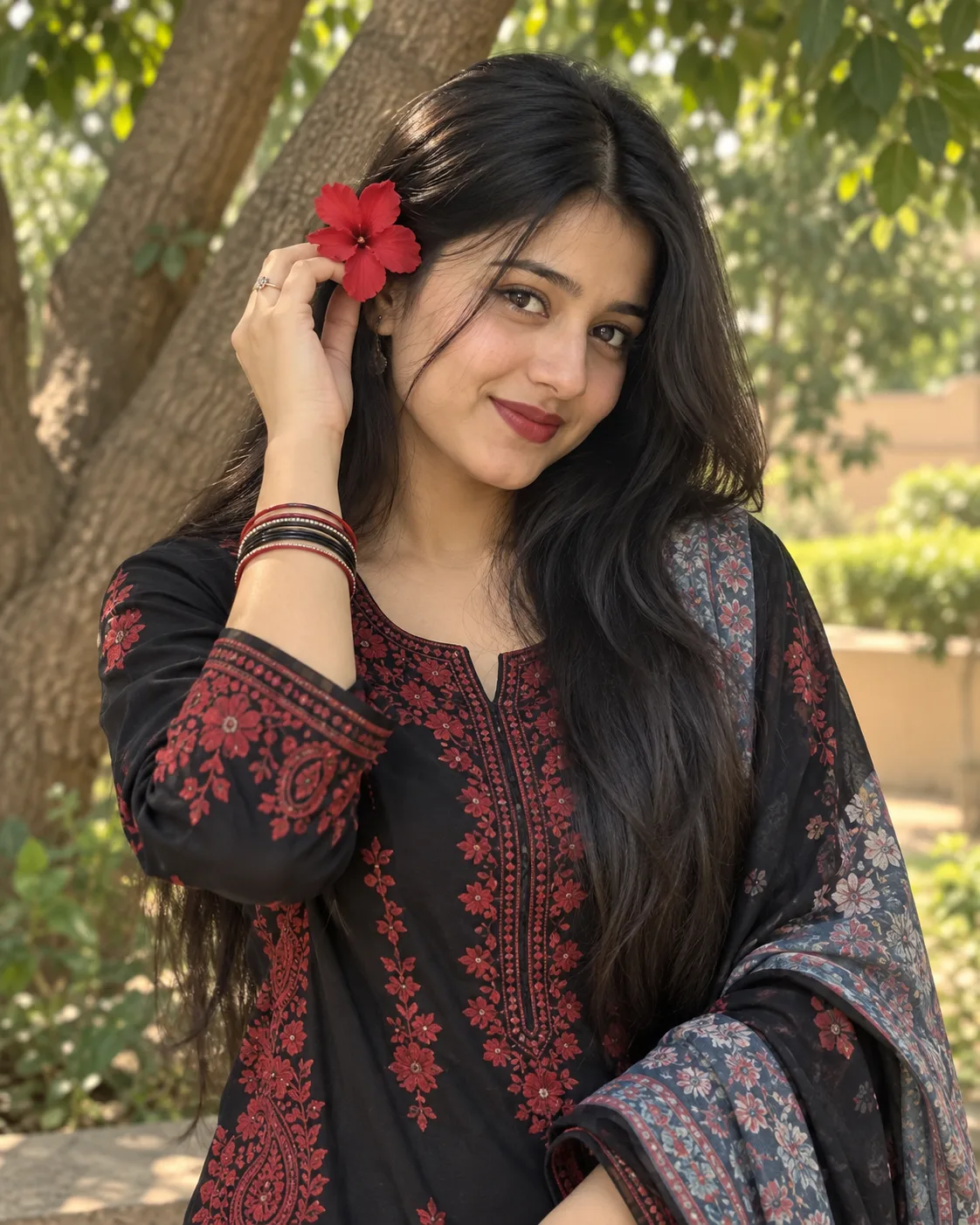 📸 Exact Image Generation Prompt > Create an ultra-realistic cinematic portrait of a beautiful young South Asian woman, closely inspired by