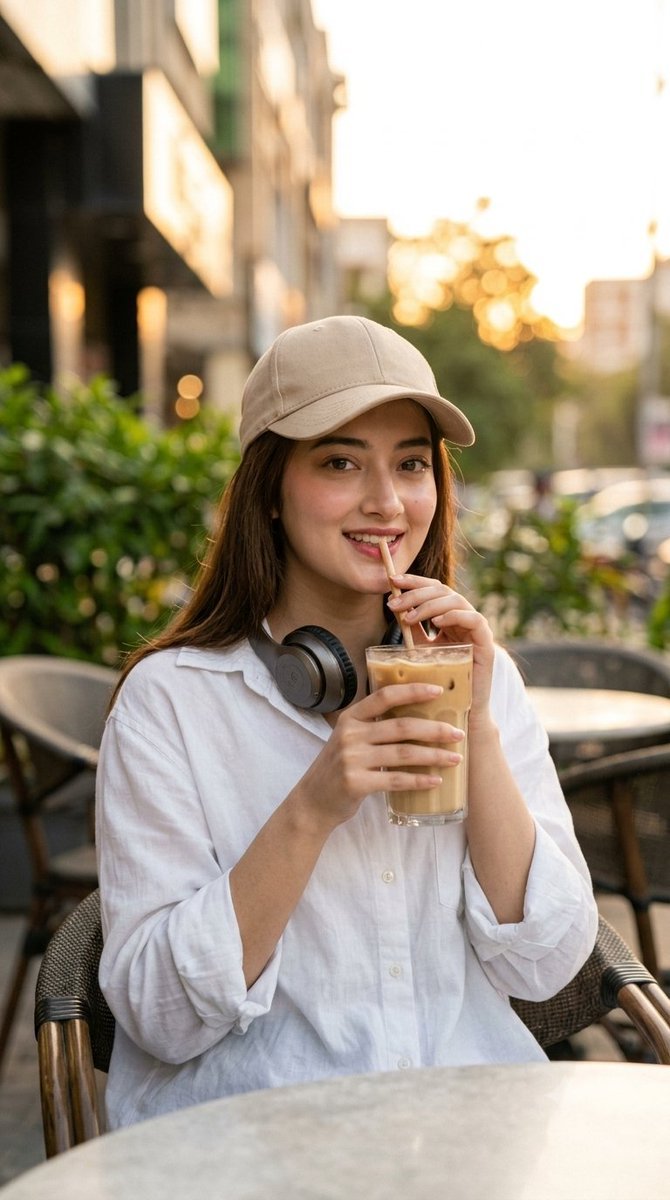Image Using On Gamini Nano Banana Pro Prompt: Prompt (Photorealistic): > Create a hyper-realistic lifestyle portrait of a beautiful young