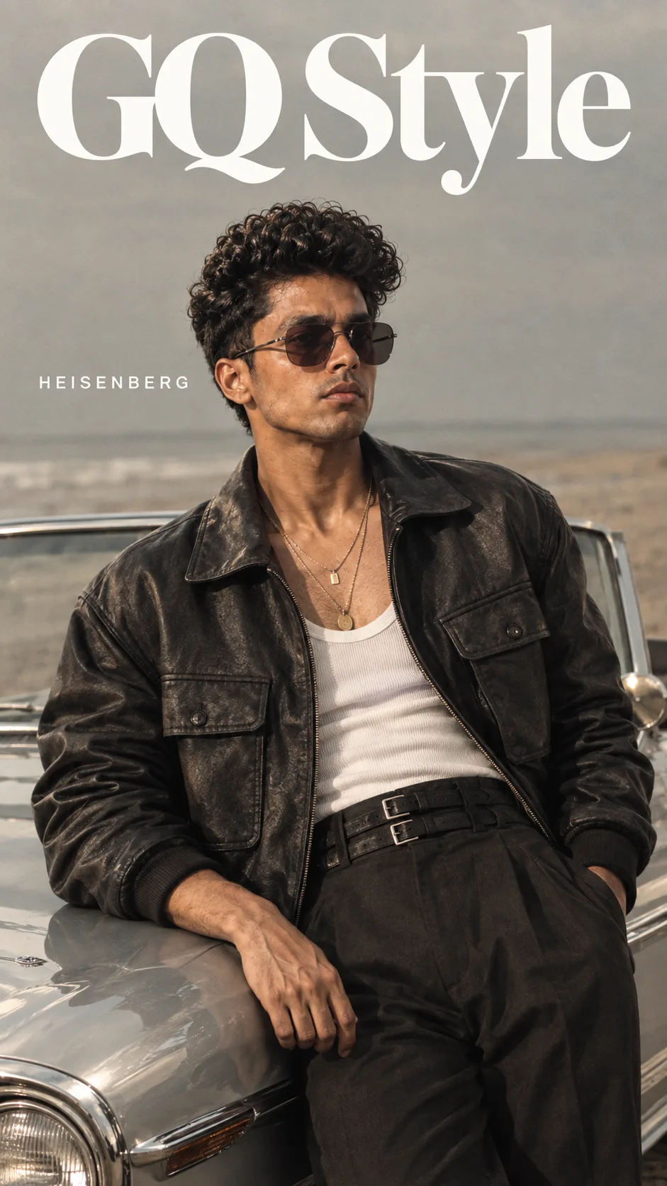 Prompt Ultra-realistic cinematic high-fashion editorial portrait of a young adult South Asian male model, using the uploaded reference