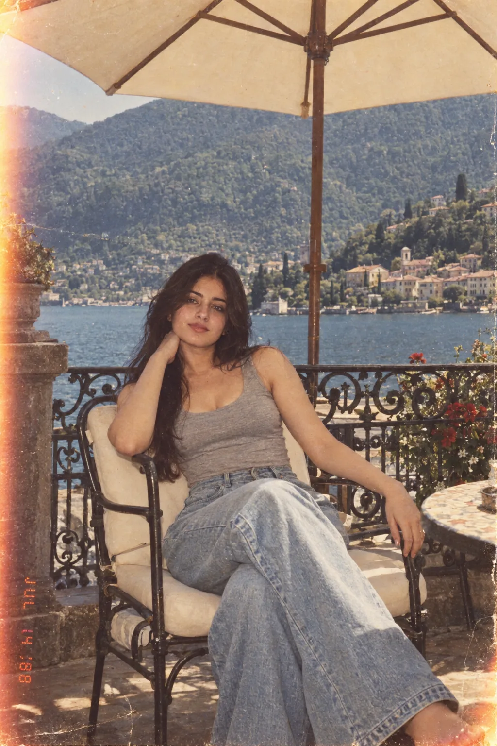 Create an ultra-realistic trending 1980s vintage analog film photograph matching the reference image exactly.