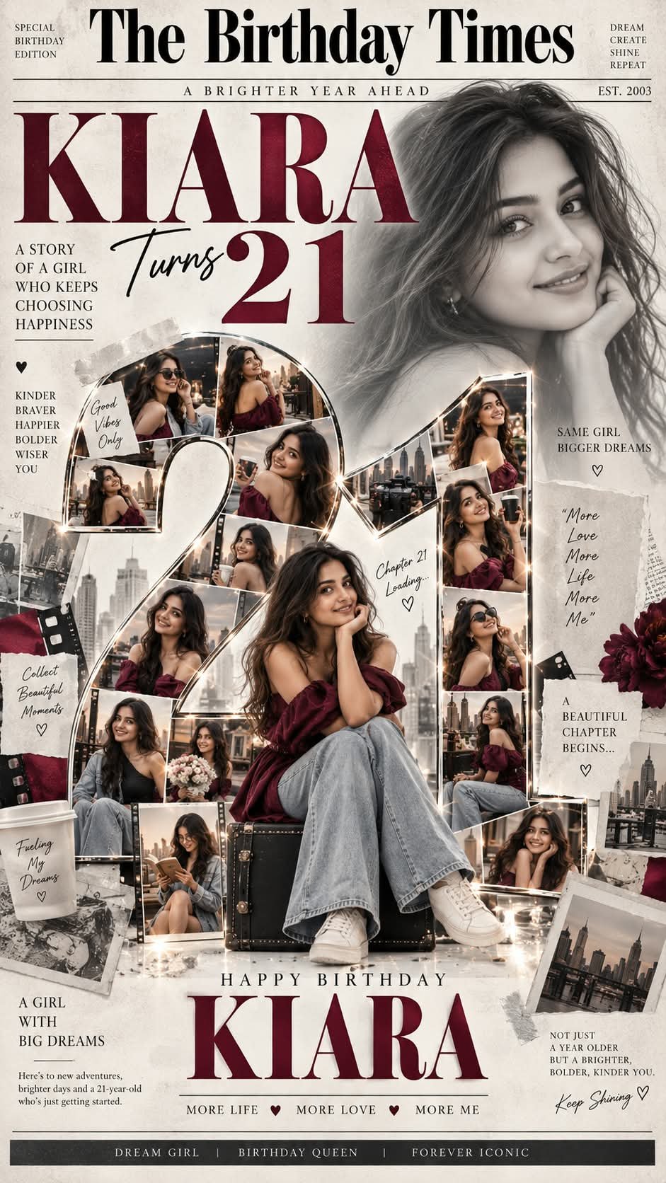 Luxury Fashion Birthday Poster