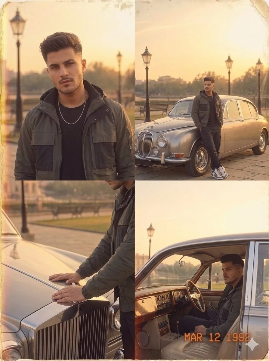 An absolute visual masterpiece, hyper-photorealistic and ultra-detailed multi-pose fashion lookbook storyboard capturing a highly handsome