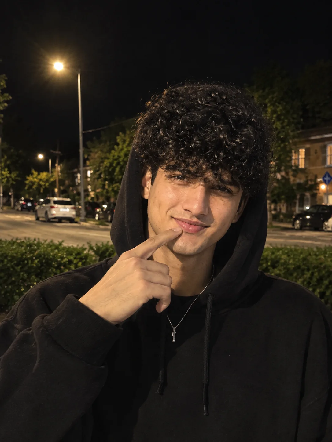 📸 Night Hoodie Street Portrait — Prompt Ultra-realistic photorealistic night-time portrait using the uploaded image as the EXACT visual