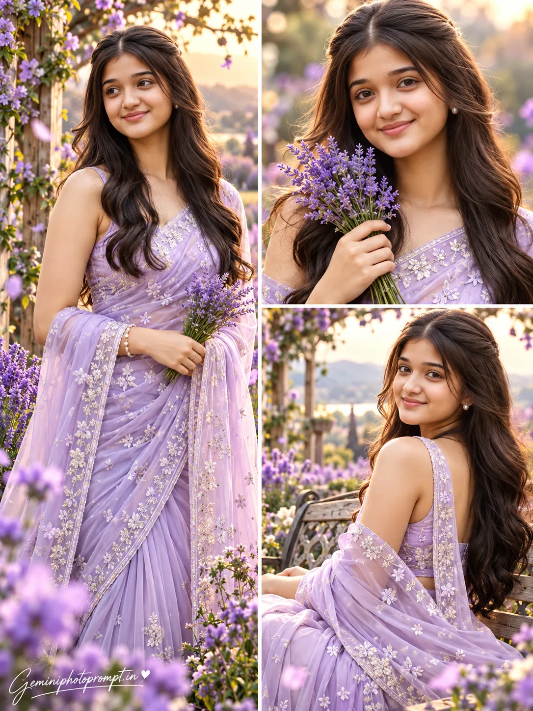 CREATE A HIGH-END PHOTOREALISTIC 8K HDR MULTI-PORTRAIT COLLAGE OF THE EXACT SAME ADULT SOUTH ASIAN WOMAN FROM THE UPLOADED REFERENCE PHOTO,