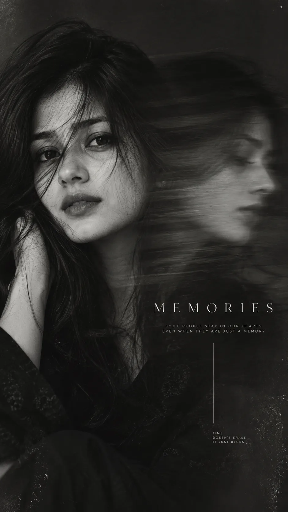 A Uploaded image hyper-realistic, cinematic black-and-white portrait of a upload image captured in a moment of emotional fragmentation.
