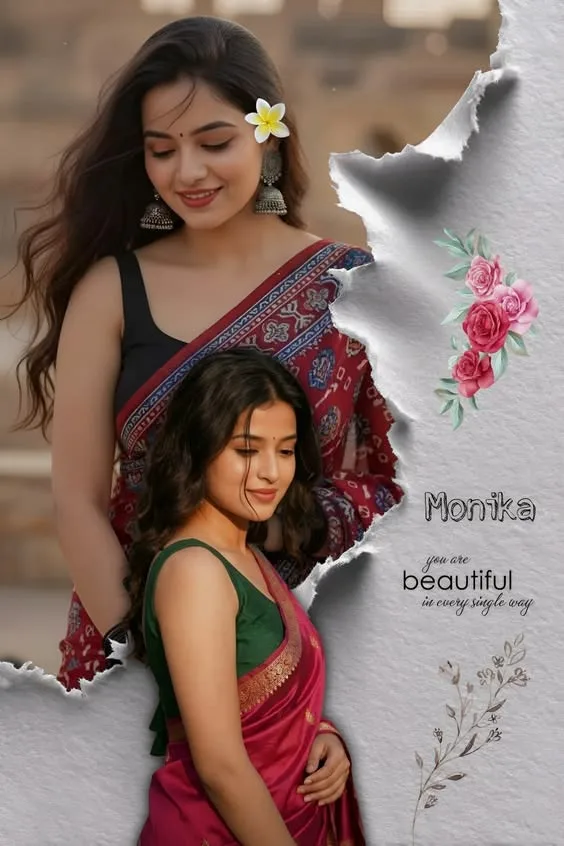 A photorealistic vertical digital art poster in exact 3:5 aspect ratio recreating the composition, framing, and torn-paper scrapbook