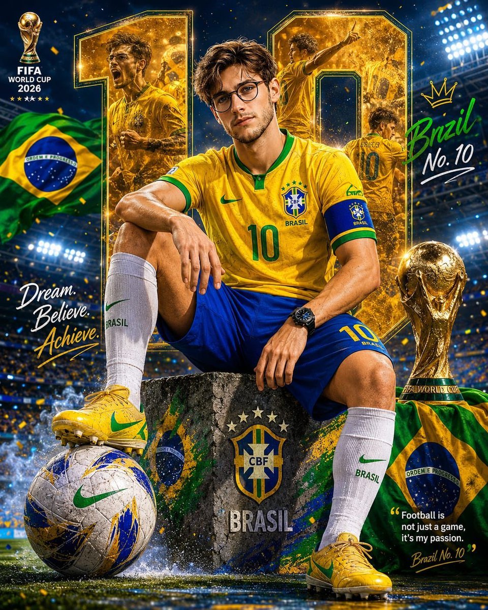 Brazilian Football Poster