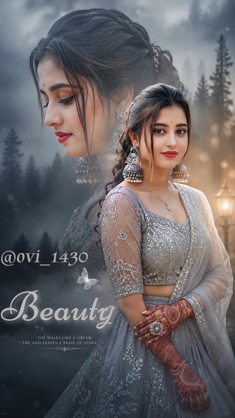 Indian Bride Portrait Collage