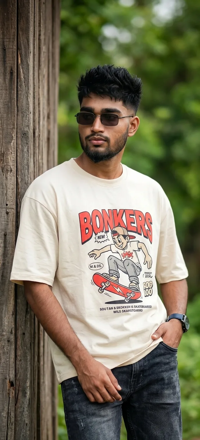 📸 Full Detailed AI Image Prompt — 8K Ultra HD Prompt: A medium three-quarter portrait of a young South Asian man in his early 20s,