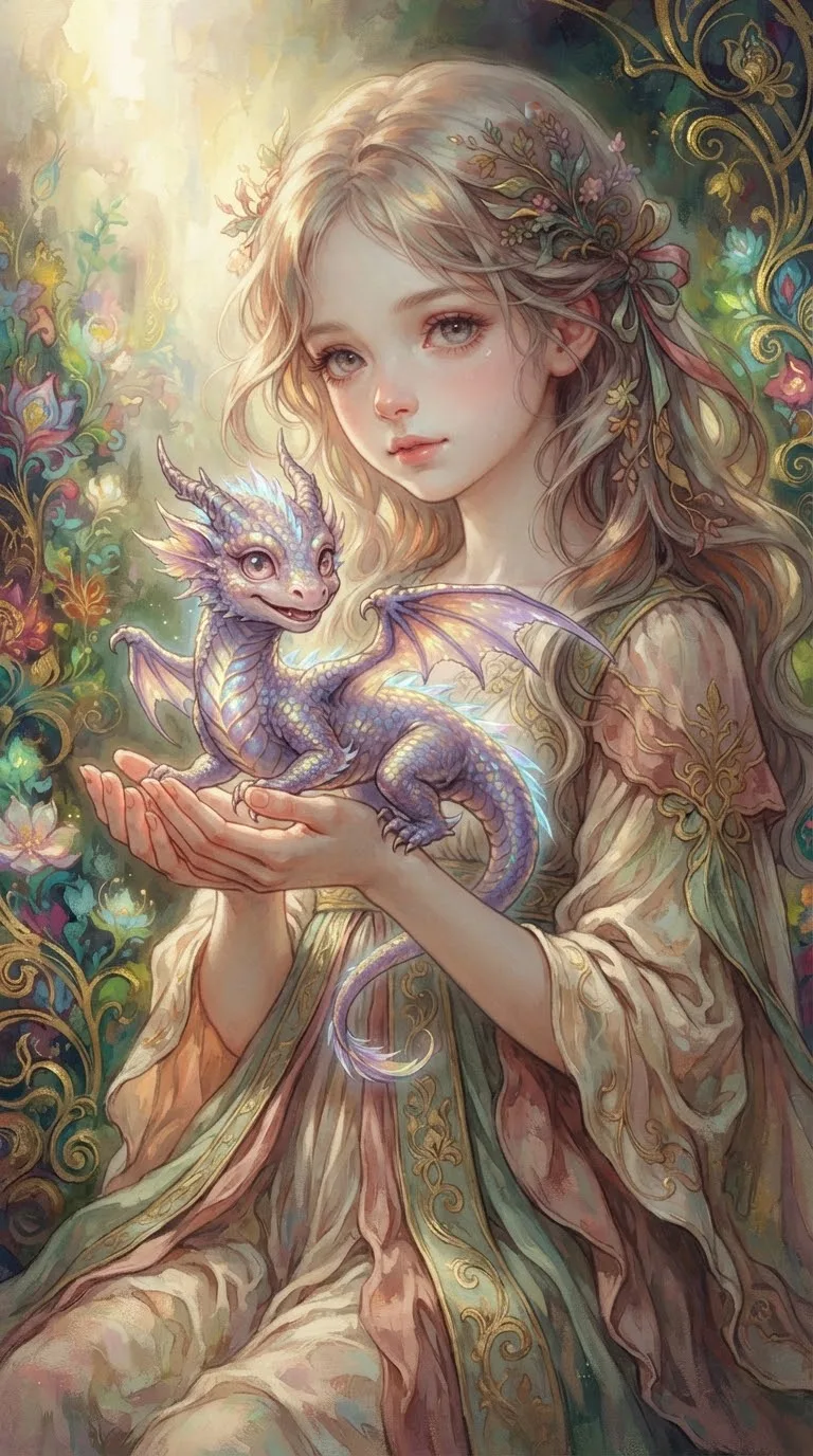 A hyperrealist digital illustration, rendered in a highly detailed anime style, presents a scene of surreal beauty and grace.