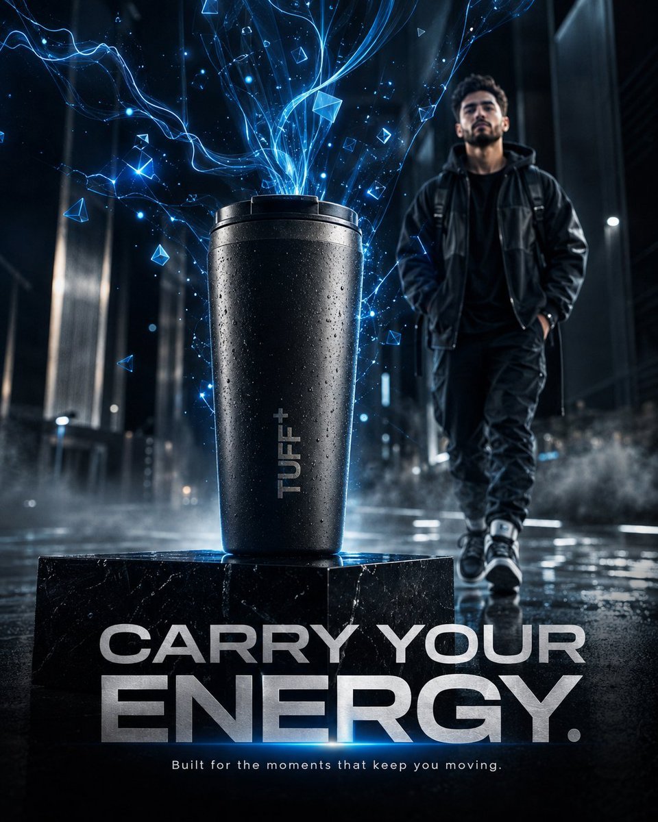 Futuristic Tumbler Energy Poster