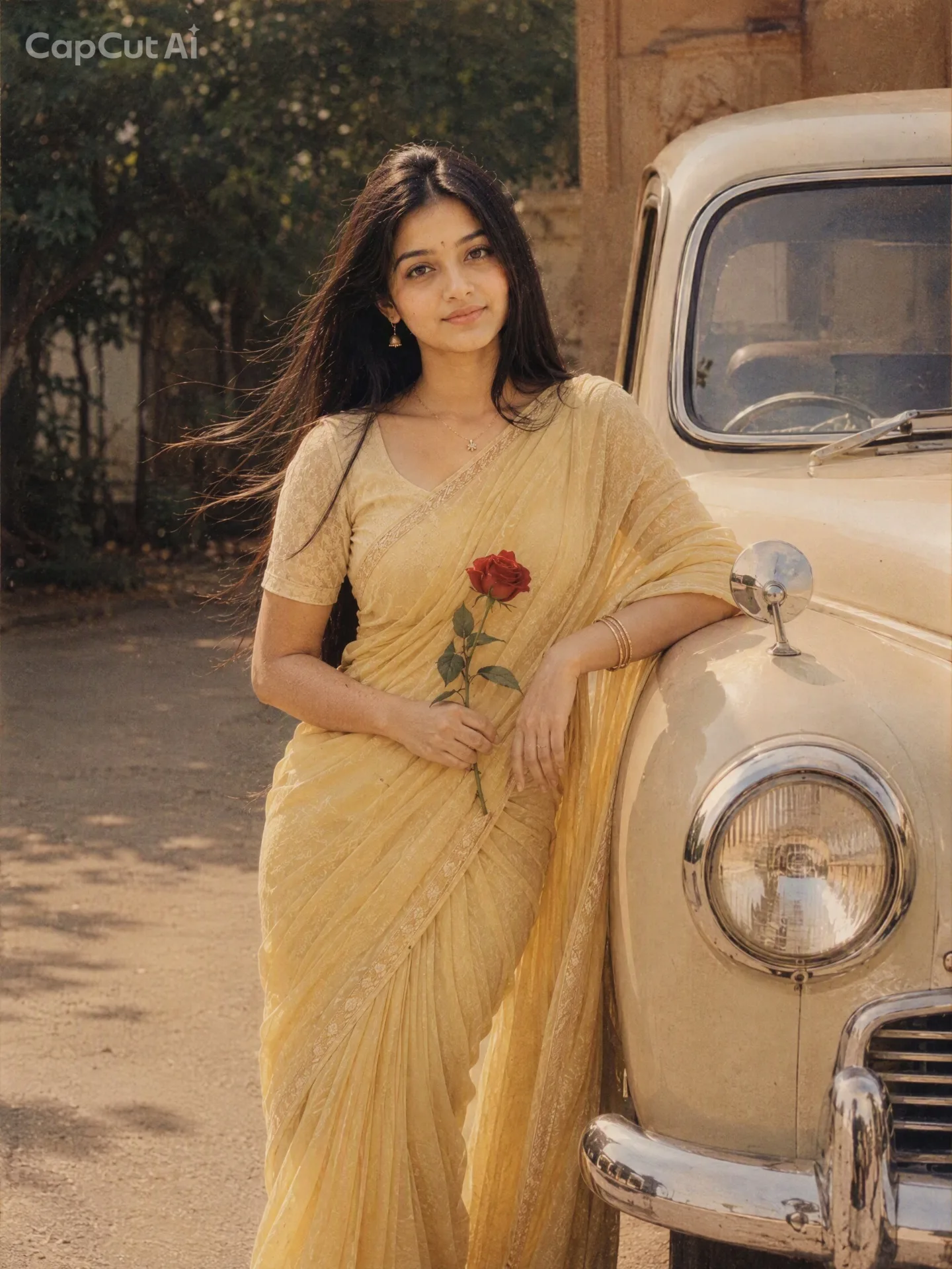 Create an ultra-realistic vintage Indian 1990s-style photograph using the uploaded photo as the identity reference.