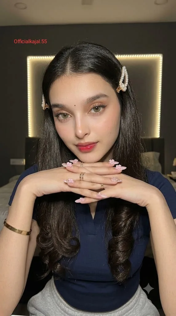 @officialkajal.55 Edit this photo without changing the face into an ultra-realistic selfie photo, a beautiful fair-skinned woman, taking a