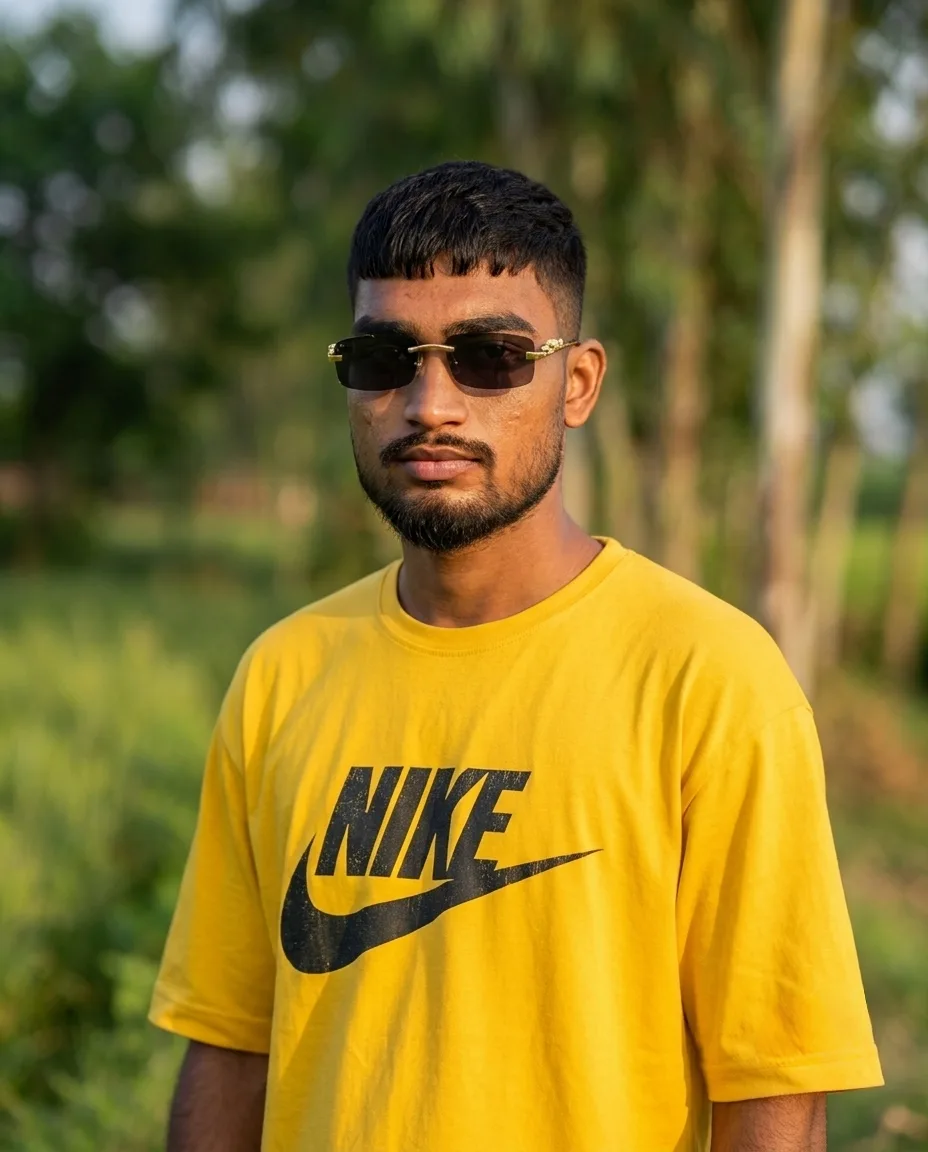 "A high-resolution, photorealistic outdoor portrait of a young man based on the provided reference face.