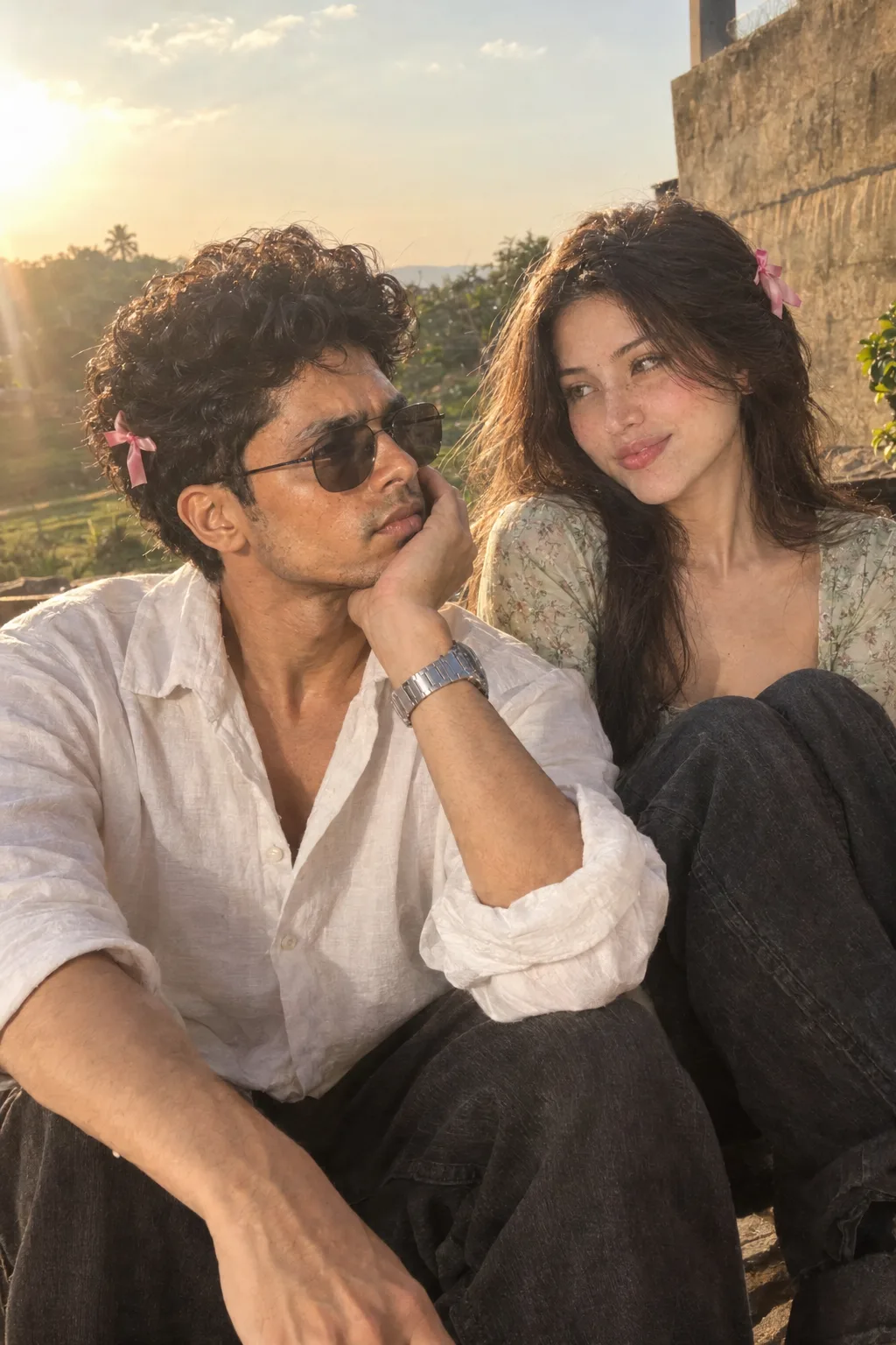 Use the uploaded couple images as the ONLY visual reference.