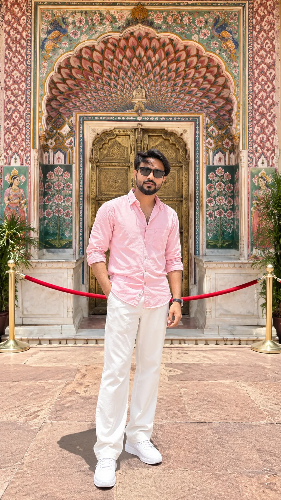 Create a highly realistic, photorealistic cinematic vertical 9:16 full-body fashion photograph closely matching the uploaded reference