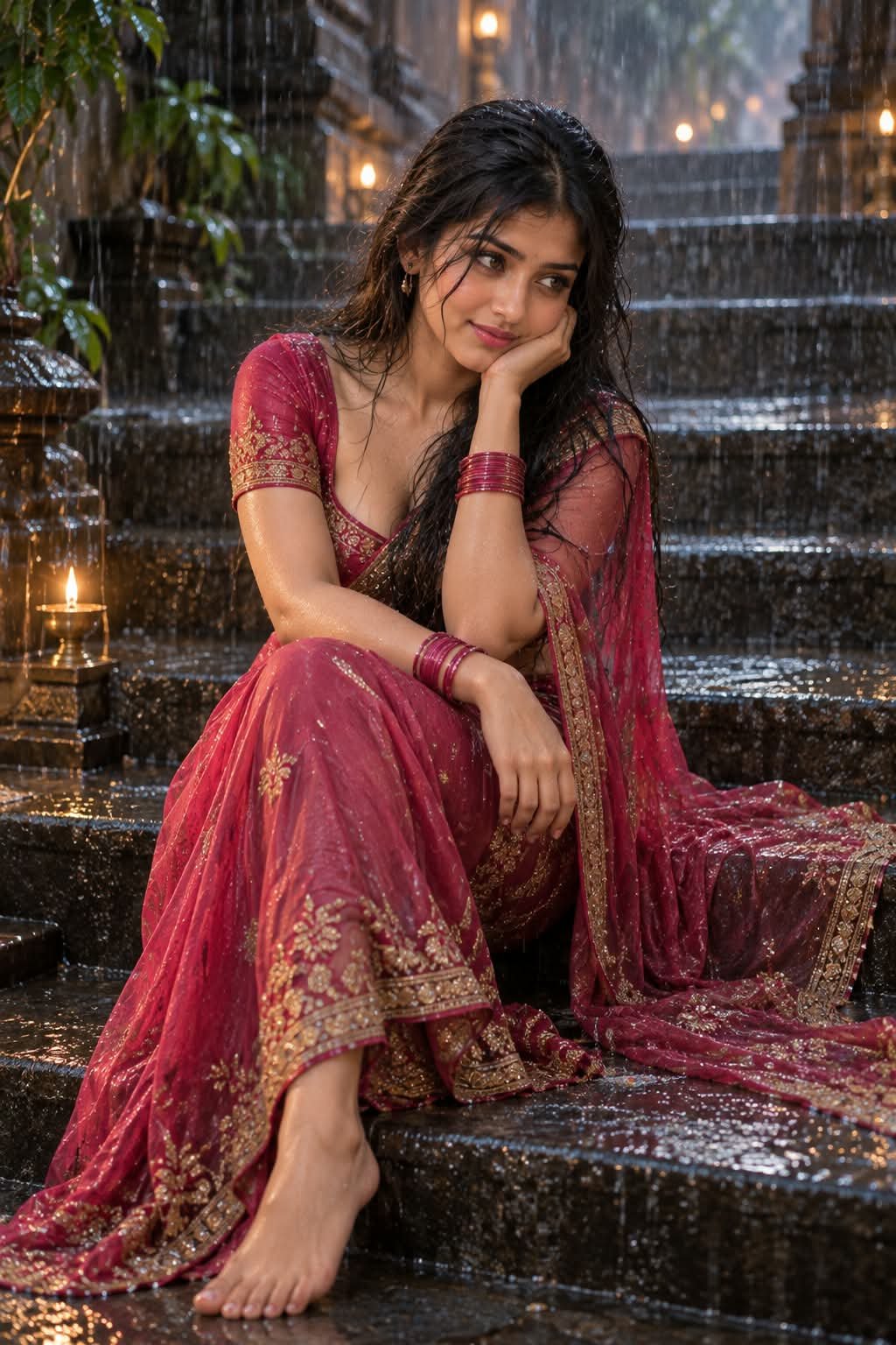 Cinematic Indian Woman Portrait