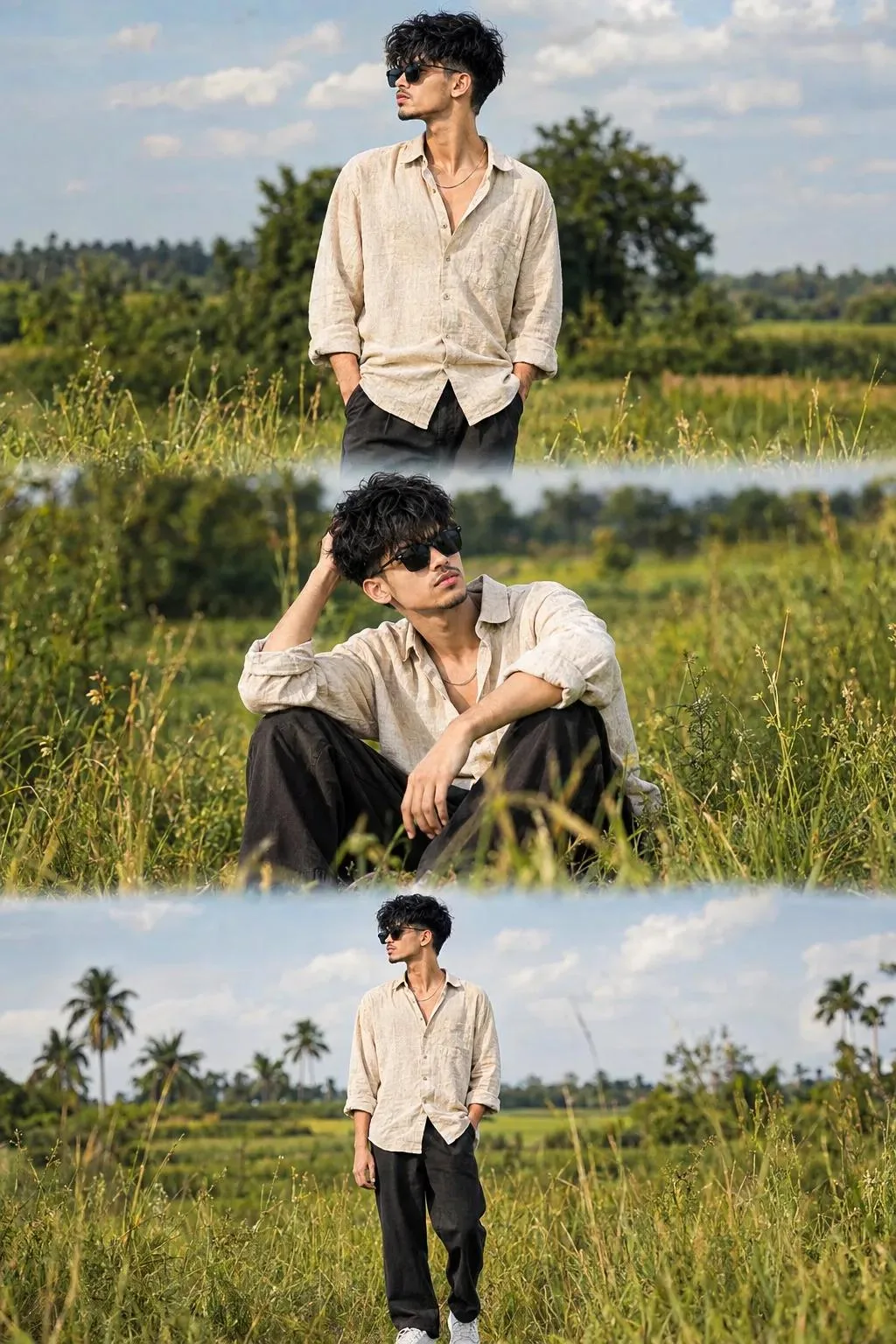 πΈ Exact Image Generation Prompt Create an ultra-realistic cinematic fashion photography collage based specifically on the uploaded