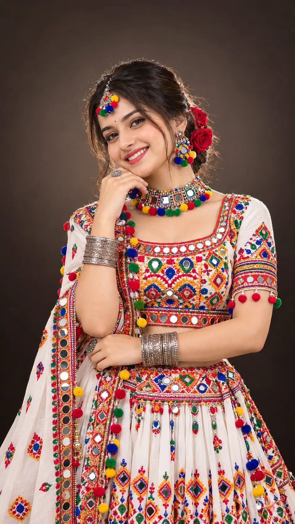Navratri Glam ✨ | Traditional Gujarati Chaniya Choli Look 💃❤️