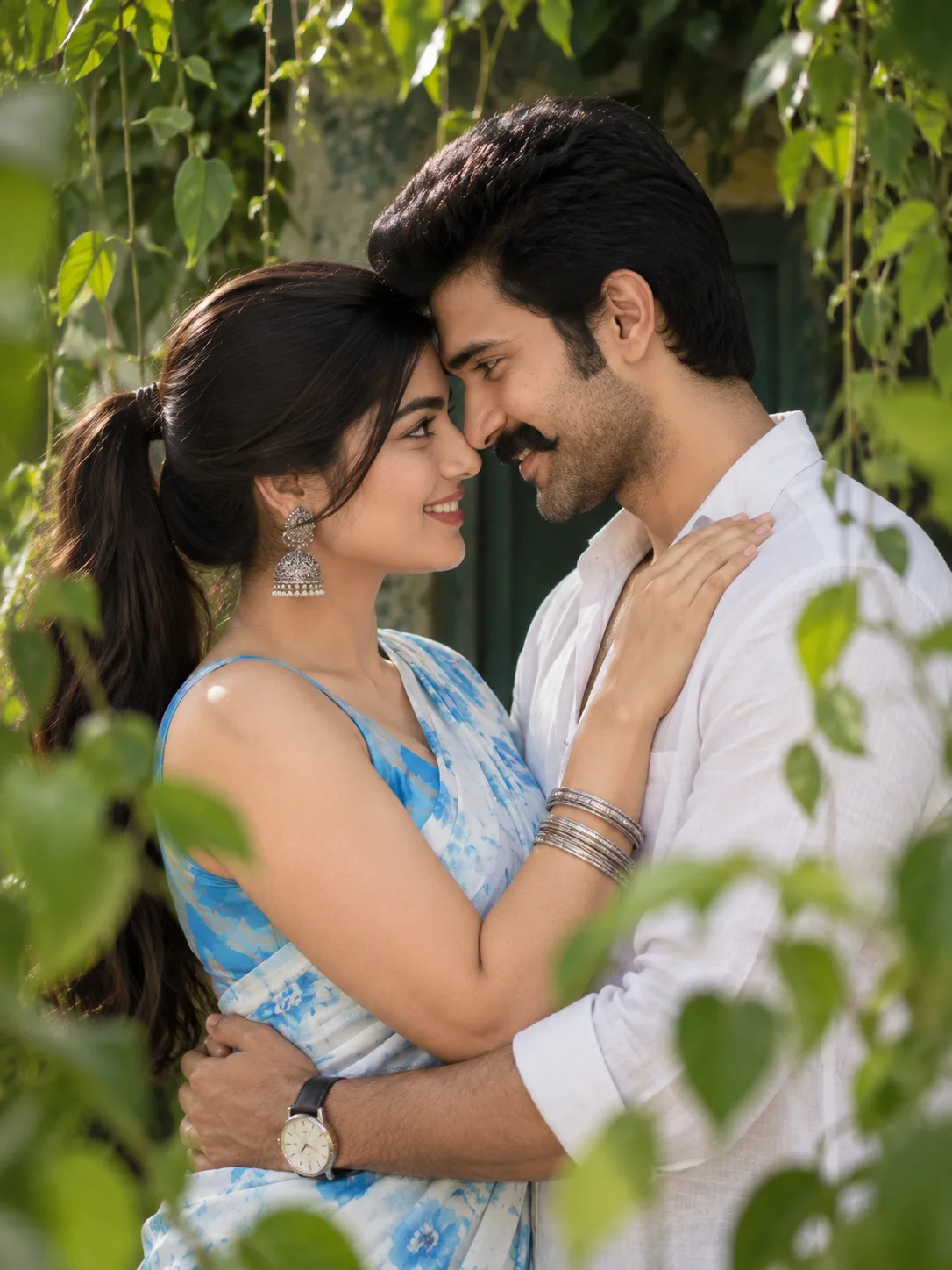 MAIN PROMPT Use the uploaded reference image as the primary visual reference for the couple's intimate pose, facial expressions, body