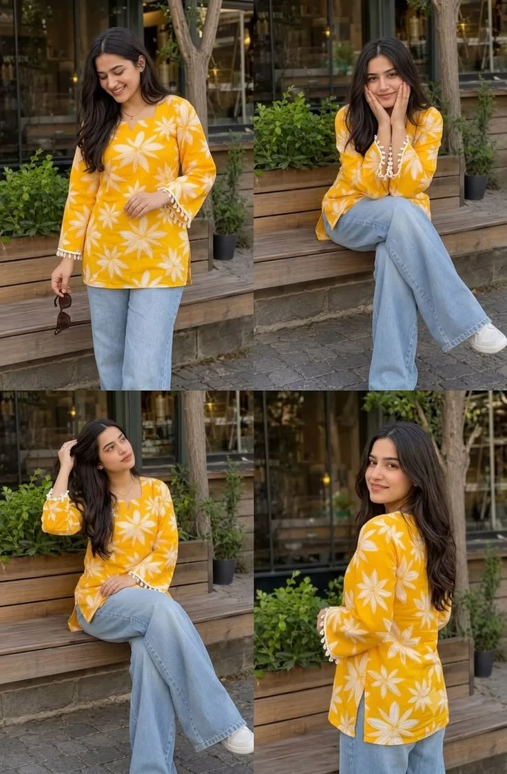 Create a highly realistic 2×2 fashion-photo collage using my uploaded photo as the ONLY identity reference.