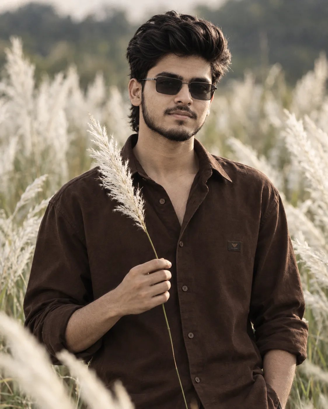 Cinematic South Asian boy portrait