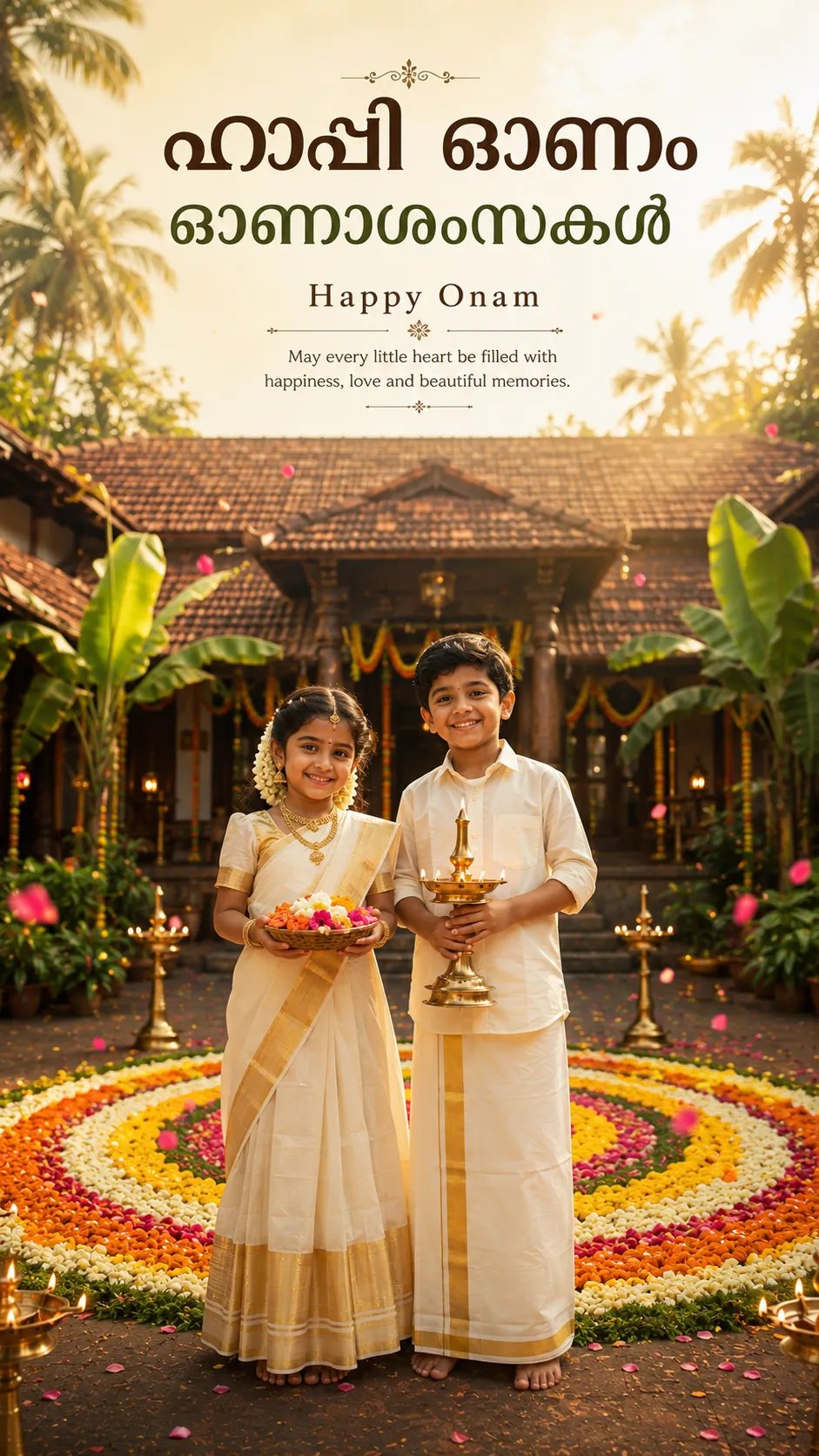 Cinematic Onam Greeting Poster