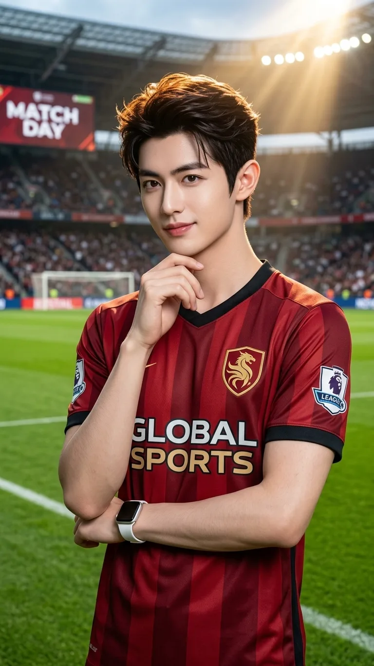 > **CONCEPT:** A vibrant, ultra-realistic portrait photograph featuring the same young man from `image_90.png`, preserving his exact facial