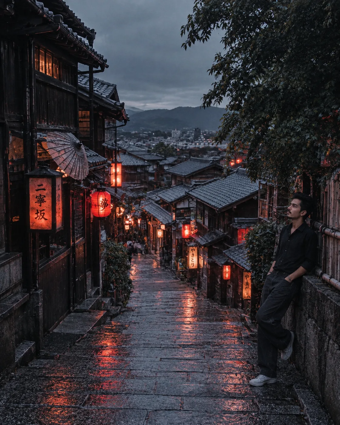 Create an ultra-photorealistic 8K vertical full-body street photograph using the uploaded reference image as the identity reference for the