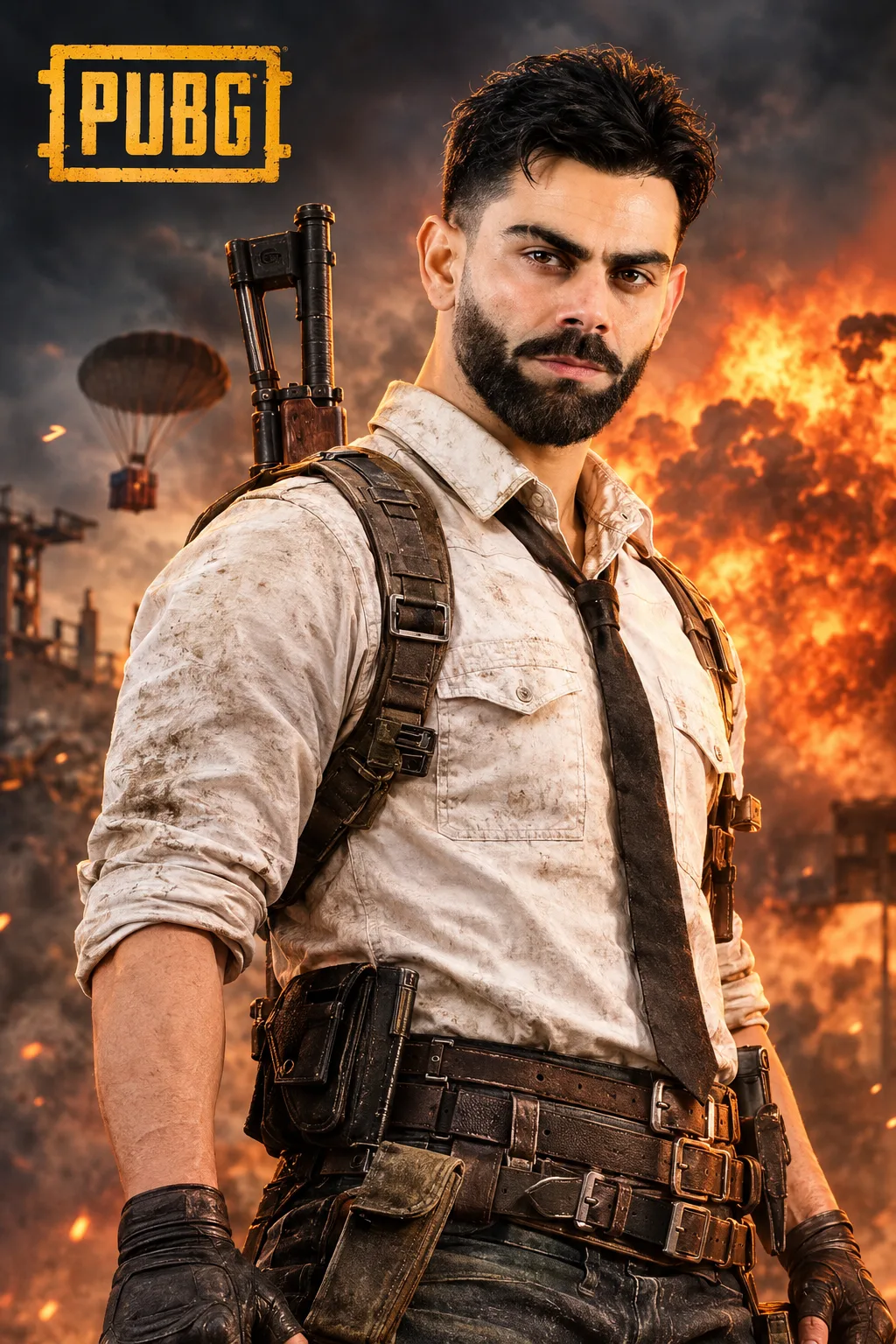 ONE-IMAGE PUBG CHARACTER — FINAL ULTRA-HD STYLISH TURNED-FACE MASTER PROMPT SINGLE INPUT — ABSOLUTE RULE Use ONLY ONE uploaded image.