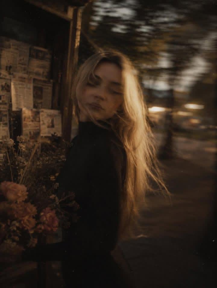 Created with GPT Image 2.0 on ChatGPT Prompt: Ultra-realistic cinematic street portrait of a young woman with long flowing blonde hair,