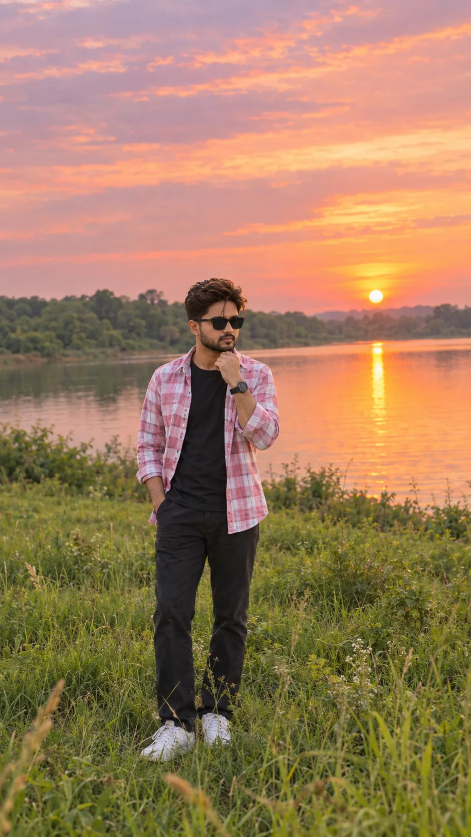 Exact Prompt Create an ultra-realistic, high-resolution cinematic outdoor portrait based exactly on the uploaded reference image.