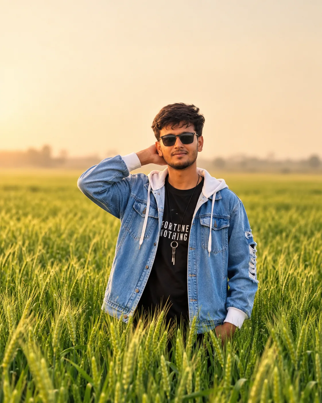 Cinematic 🌾Wheat Field Portrait — Prompt