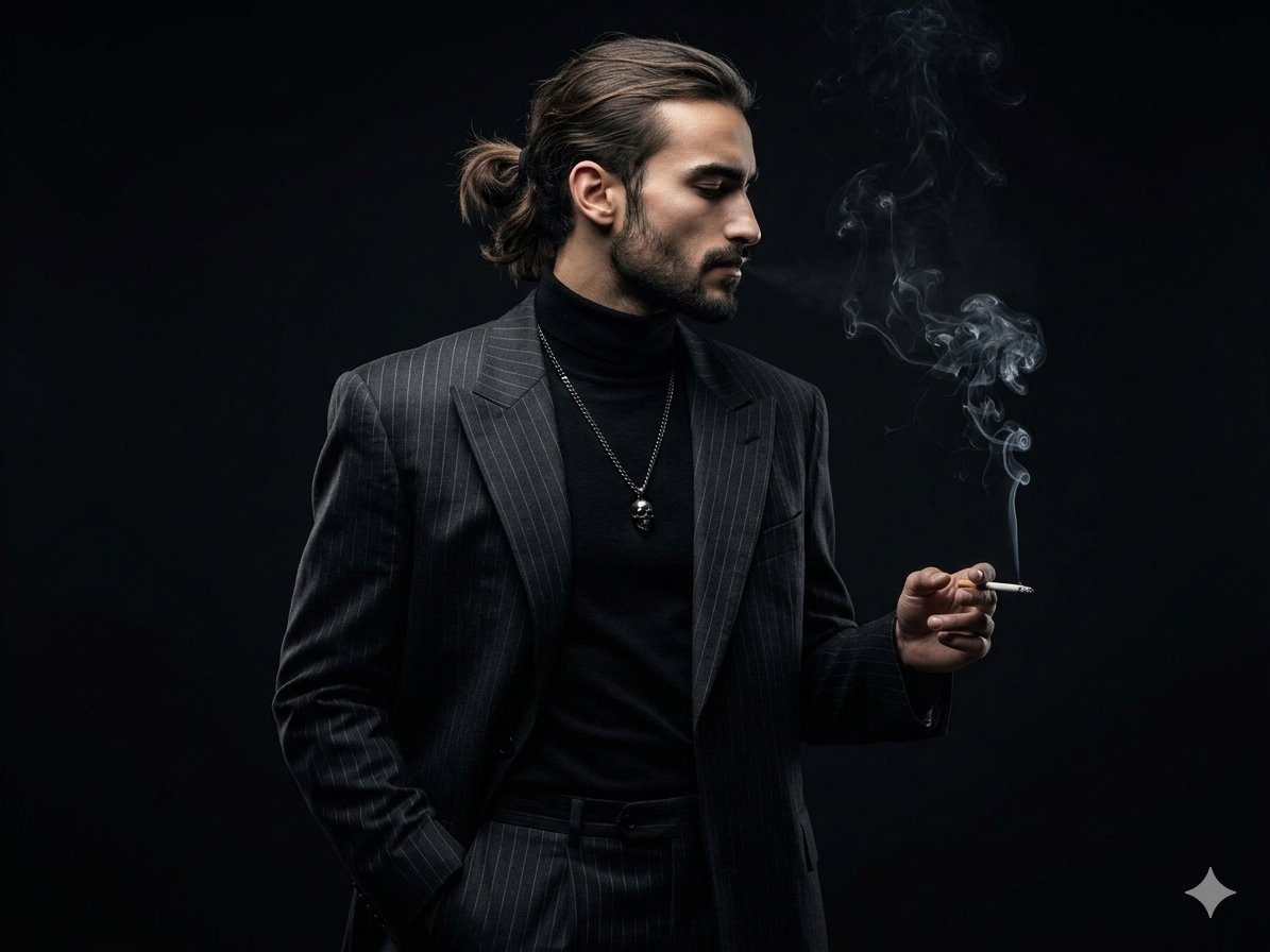 Cinematic Noir Fashion Portrait