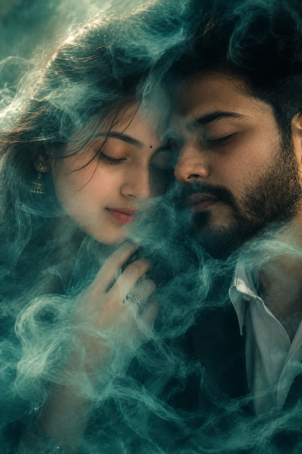Medium: A highly-detailed, close-up, ethereal portrait photograph.