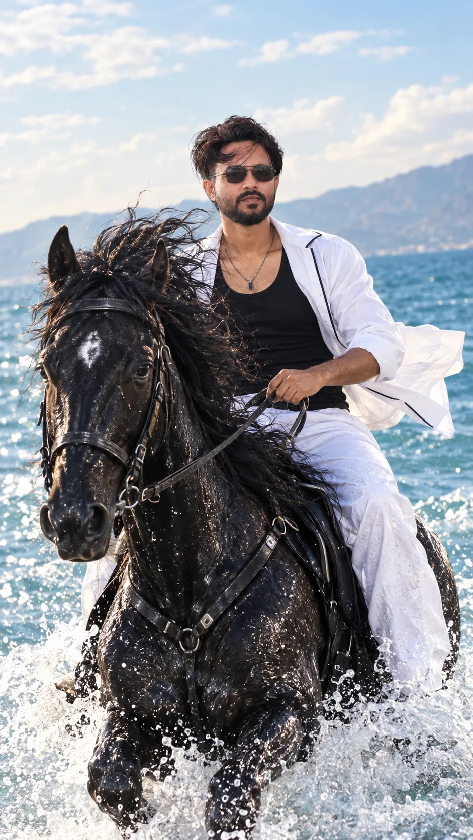 Create an ultra-photorealistic, high-end cinematic vertical 9:16 full-body lifestyle fashion photograph, closely recreating the uploaded