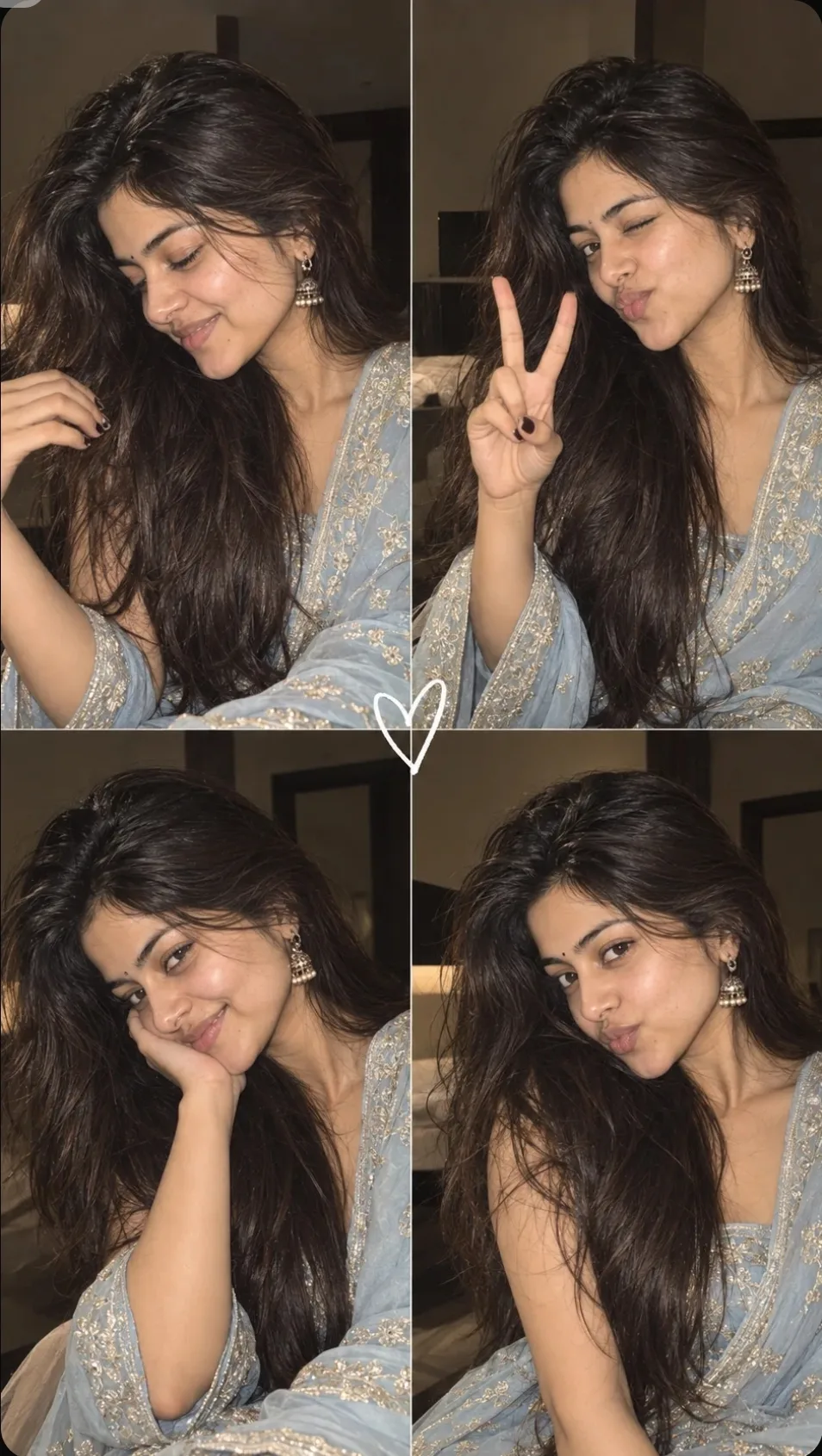 Girl's prompt 💗 💗 Create an image collage composed of four distinct photo panels.