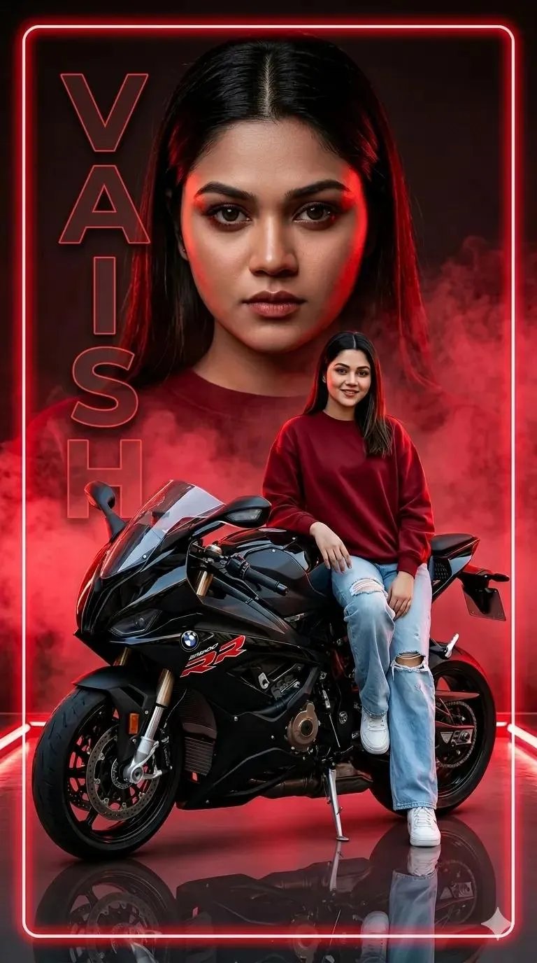 Motorsport Poster with Woman