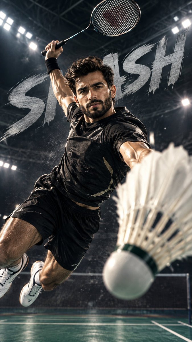 Cinematic Badminton Smash Photo