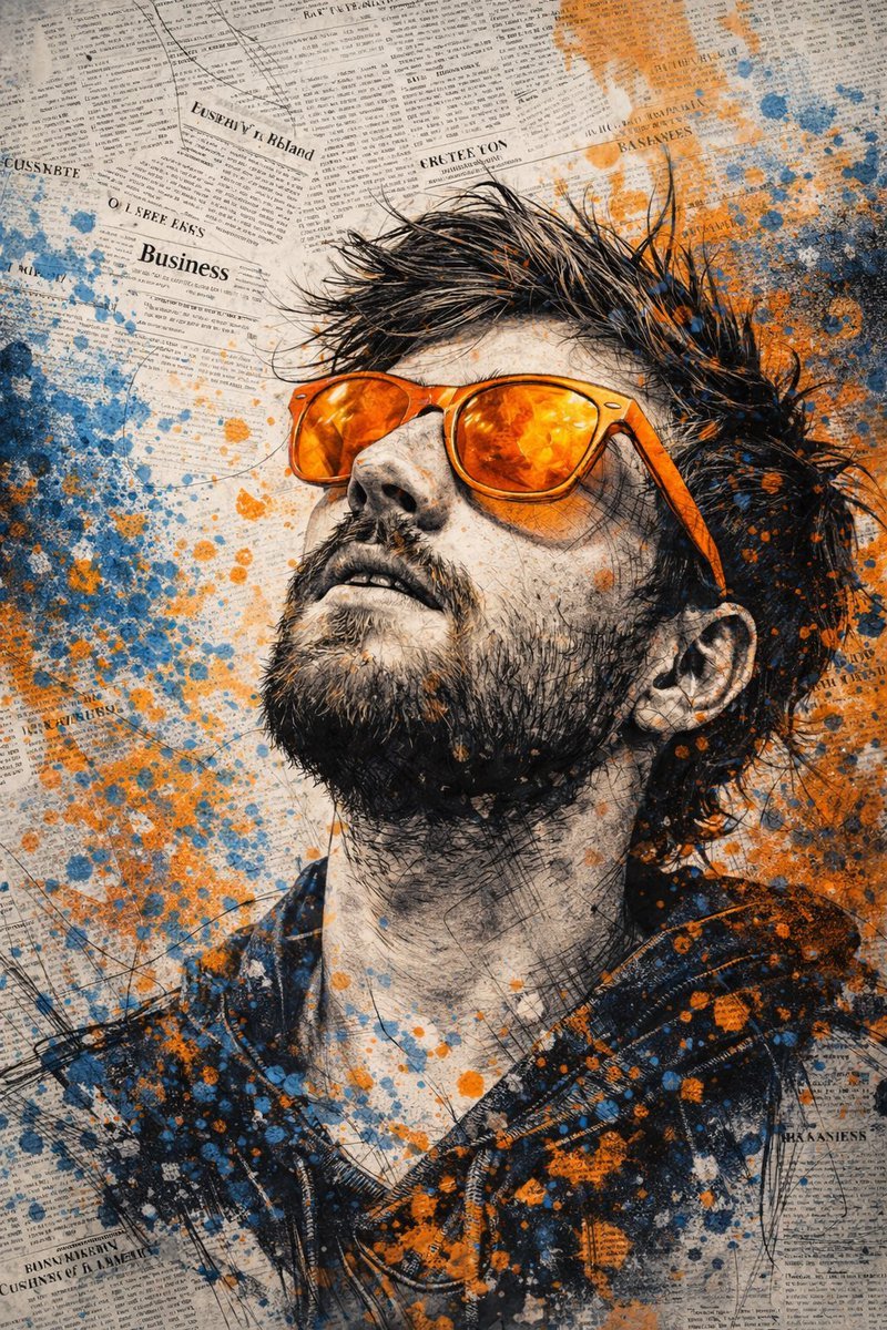 {"meta": {"image_quality": "High", "image_type": "Mixed Media (Trash Polka Collage)", "reference_image_usage": "Use the provided reference