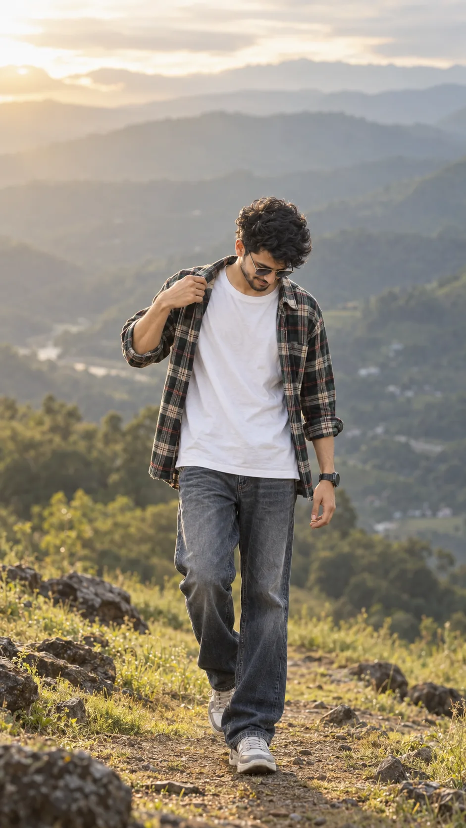 Create a highly realistic, ultra-detailed vertical cinematic fashion photograph inspired by the uploaded reference image, matching its
