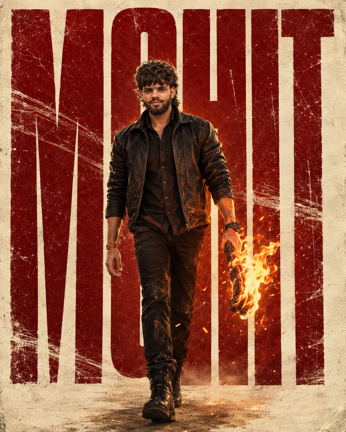 Create a highly photorealistic, premium cinematic action-movie poster of ME, using my uploaded personal photo as the ONLY and mandatory