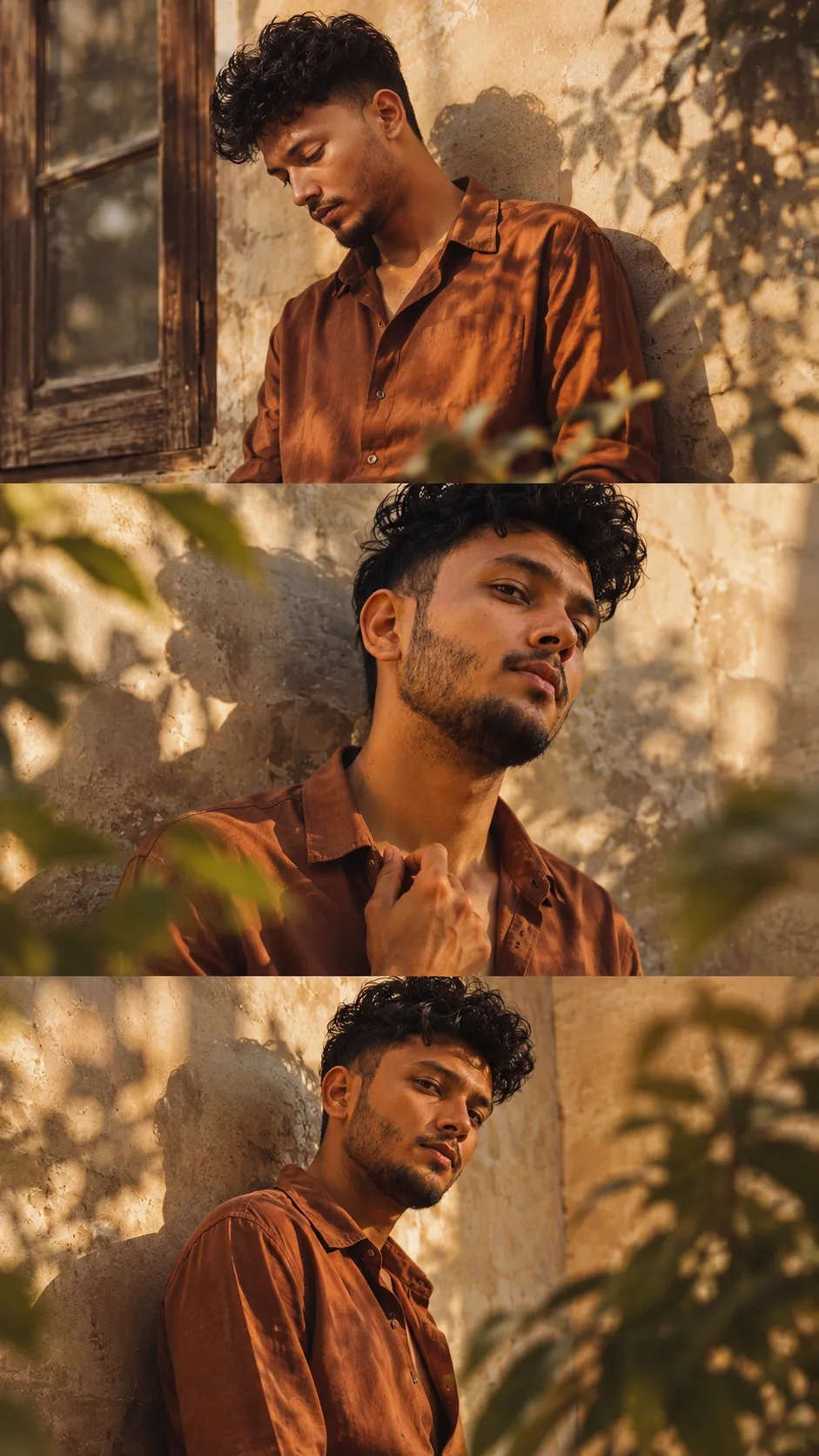 Title: Create a highly realistic, cinematic fashion portrait series inspired by the overall composition, lighting, and mood of the