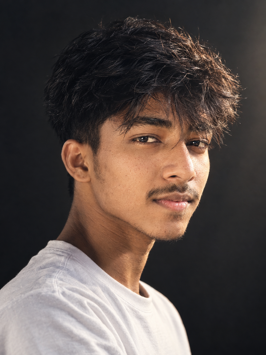 Transform my uploaded photo into a highly photorealistic cinematic close-up portrait, preserving my exact facial identity, facial